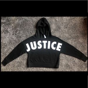 Justice Logo Crop Hoodie